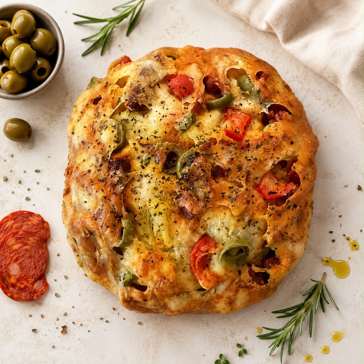 Fougasse aux herbes artisanale